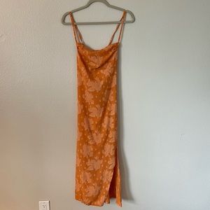 Orange Floral Dress